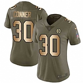 Women Nike Steelers 30 James Conner Olive Gold Salute To Service Limited Jersey Dzhi,baseball caps,new era cap wholesale,wholesale hats